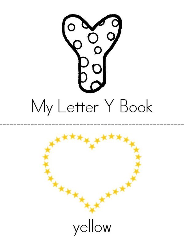My Letter Y Mini Book - Sheet 1