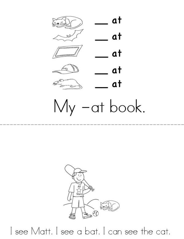 My -at book Mini Book - Sheet 3