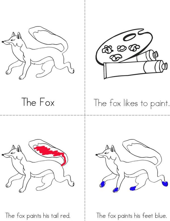 Fox Mini Book - Sheet 1