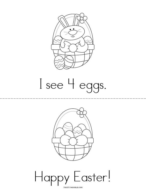 Counting Eggs Mini Book - Sheet 3