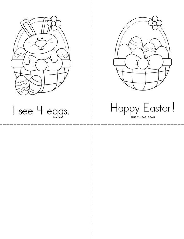 Counting Eggs Mini Book - Sheet 2