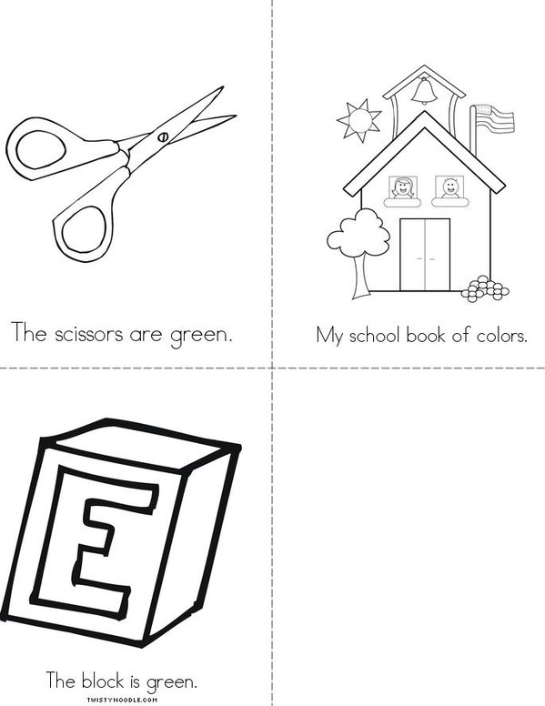 School Book of Colors Mini Book - Sheet 2