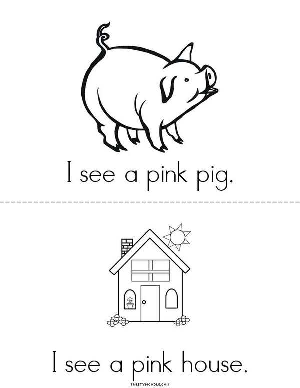I Love Pink Mini Book - Sheet 2