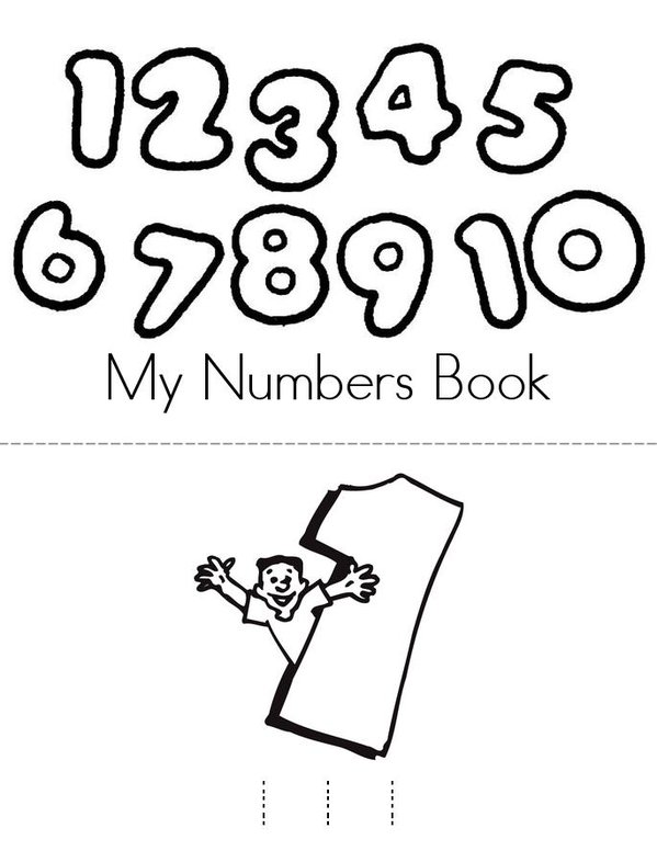 My Numbers Mini Book - Sheet 1