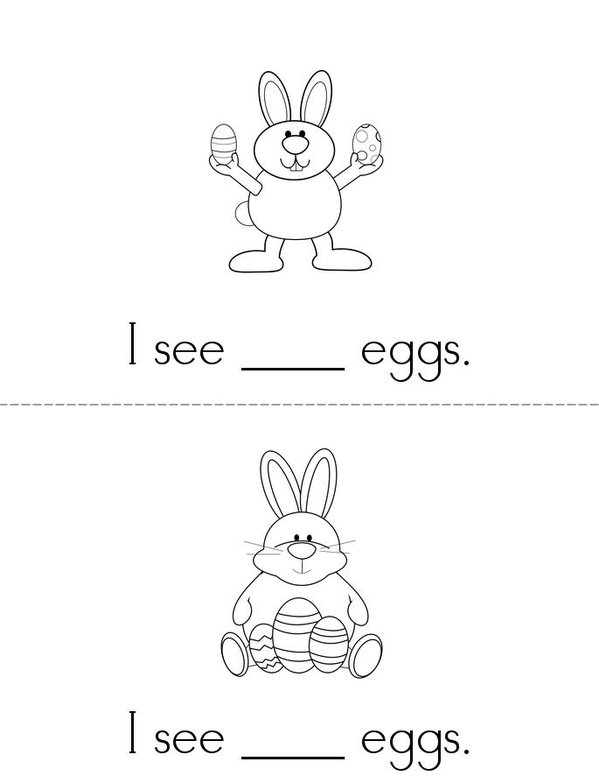 Counting Eggs Mini Book - Sheet 2