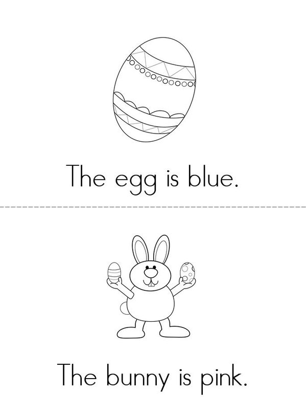 Easter Colors Mini Book - Sheet 2