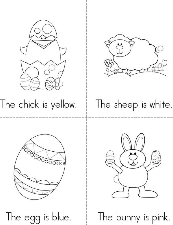 Easter Colors Mini Book - Sheet 1