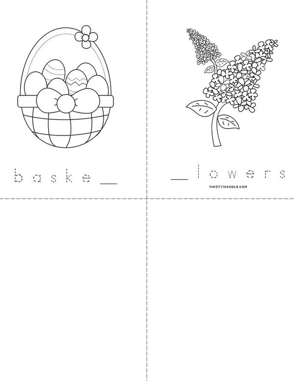 Fill in the missing letters (Easter) Mini Book - Sheet 2