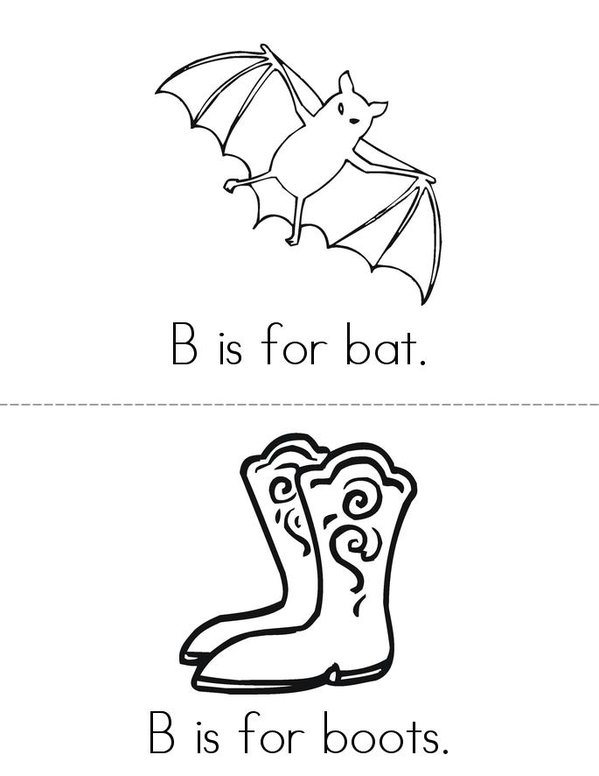 B is for banana Mini Book - Sheet 3