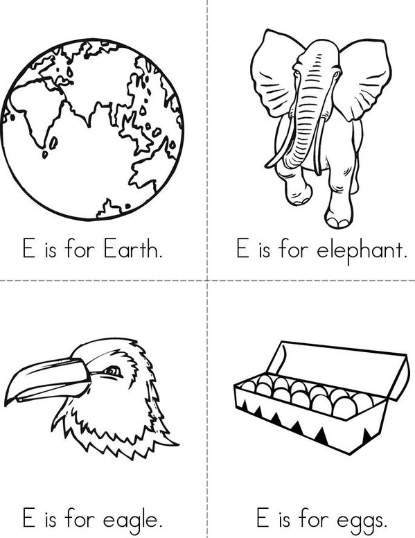 E is for Earth Mini Book - Sheet 1
