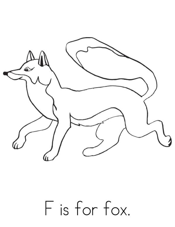 F is for fox Mini Book - Sheet 1
