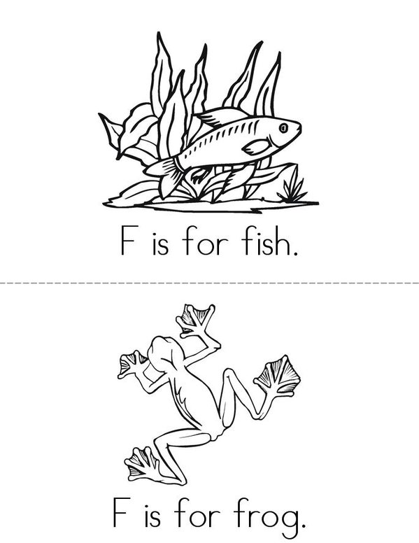 F is for fox Mini Book - Sheet 3