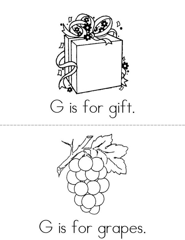 G is for grasshopper Mini Book - Sheet 3