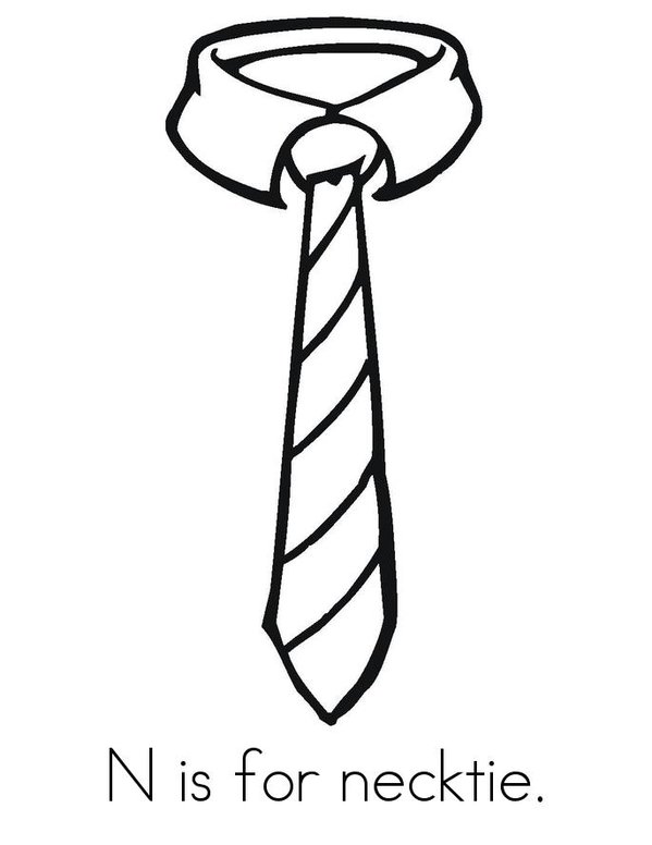 N is for necktie Mini Book - Sheet 1