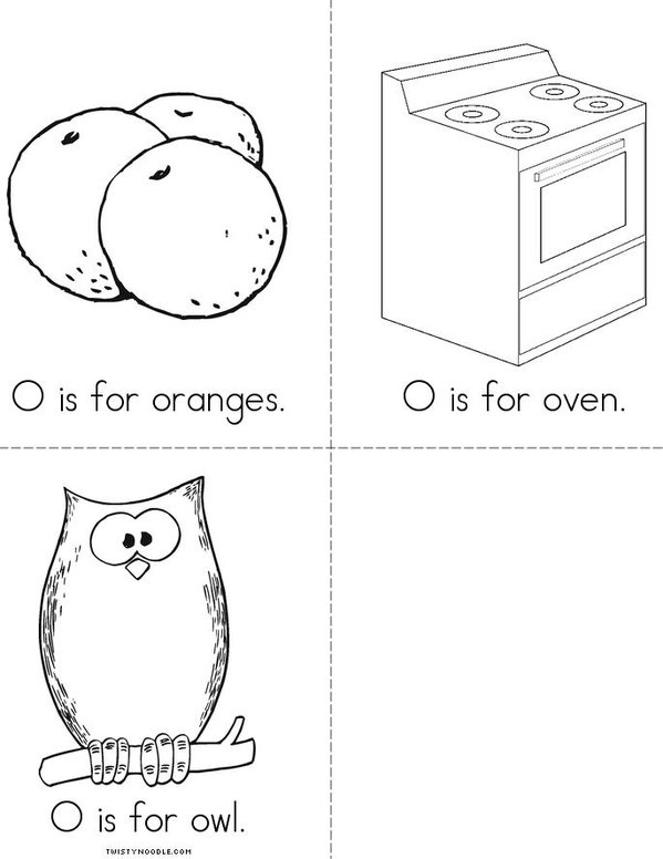O is for orange Mini Book