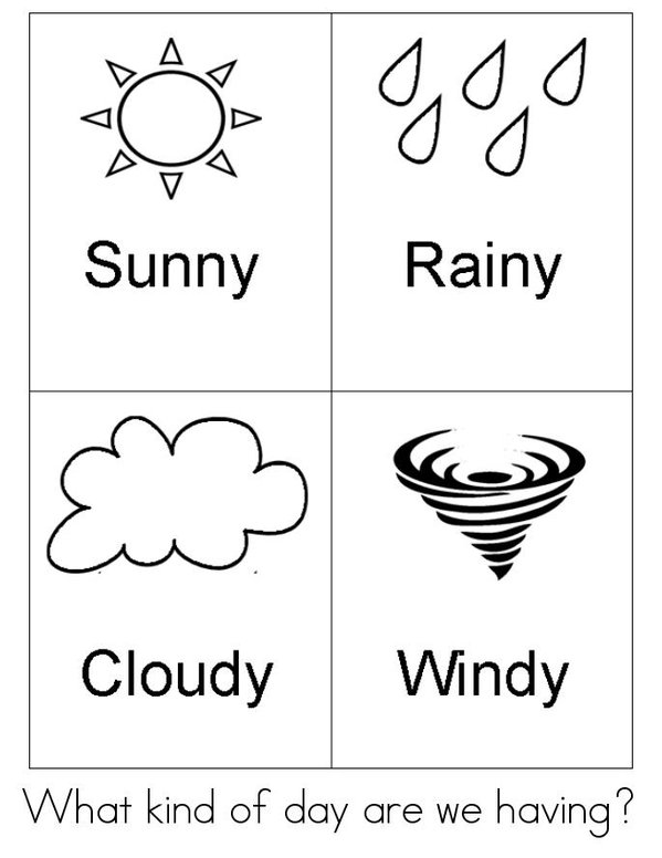 Our Weather Mini Book - Sheet 2