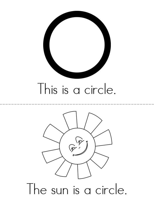 Circles Are Everywhere! Mini Book - Sheet 1