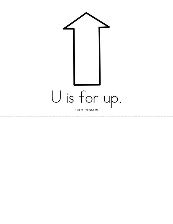 U is for umbrella Mini Book - Sheet 2