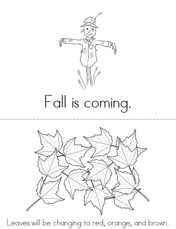 Fall is Coming Mini Book - Sheet 1