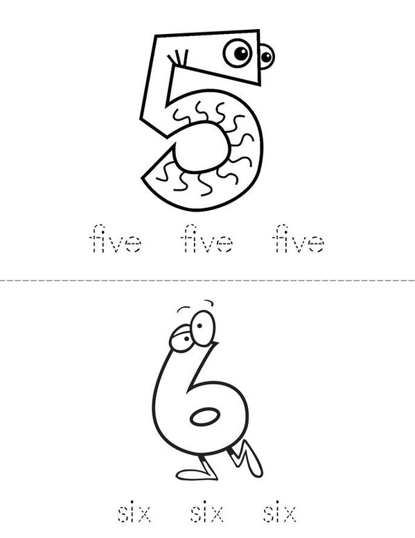 Nutty about Numbers Mini Book - Sheet 3