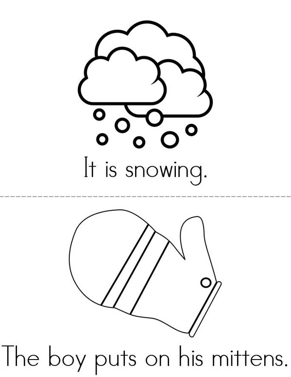 It is snowing Mini Book - Sheet 1