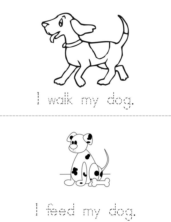 My Dog Mini Book - Sheet 1