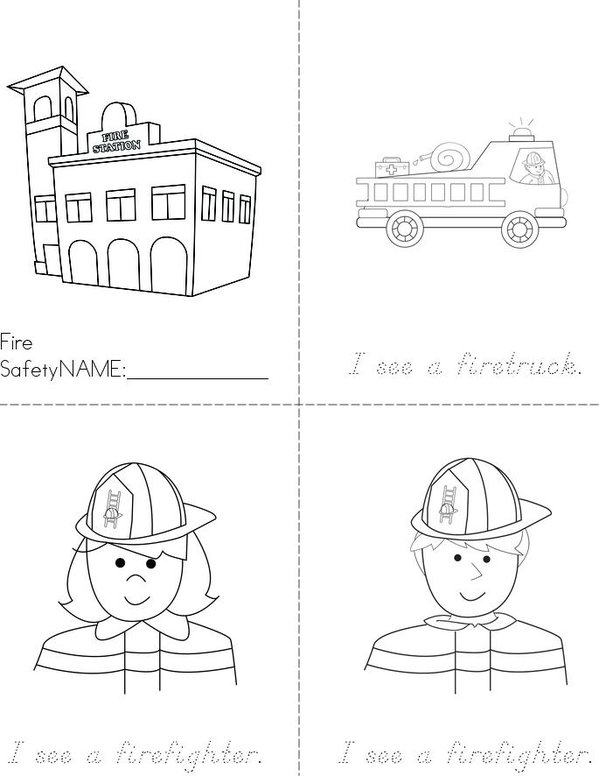Fire Safety Mini Book - Sheet 1