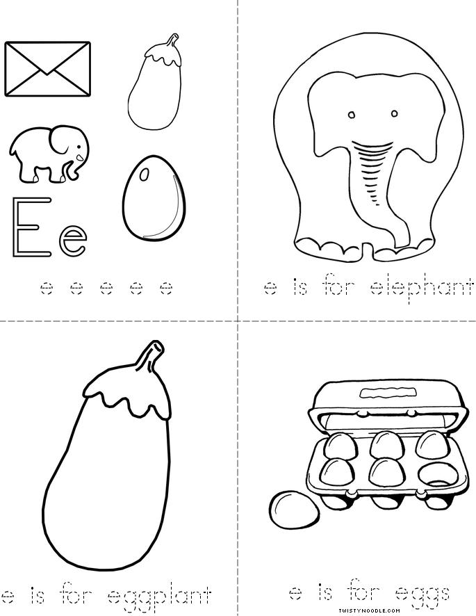 Letter E Book Twisty Noodle