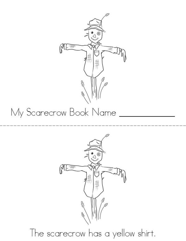 The Scarecrow Mini Book - Sheet 1