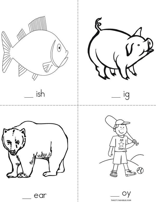 Mammals -fill in the missing letter Mini Book - Sheet 2