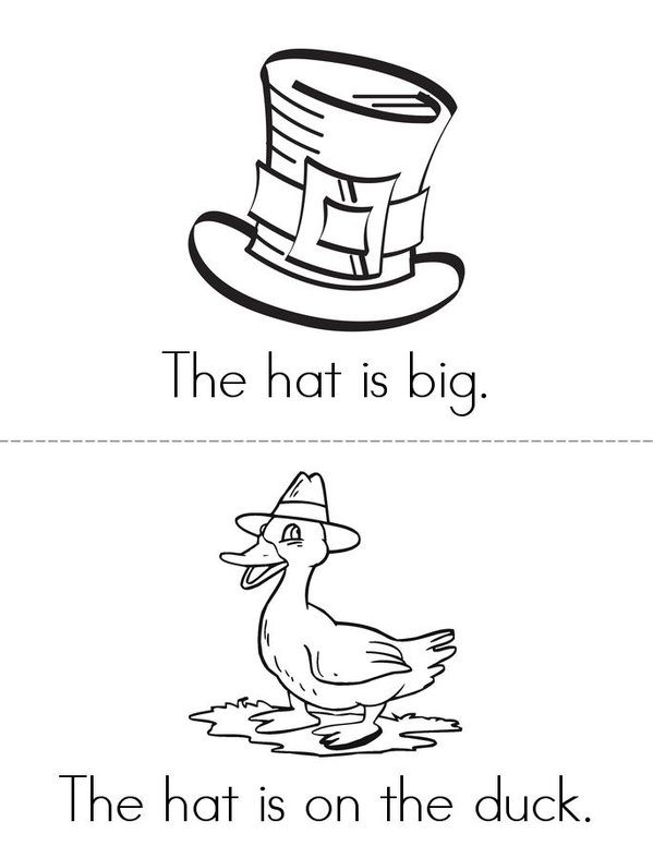 The Hat Mini Book - Sheet 2