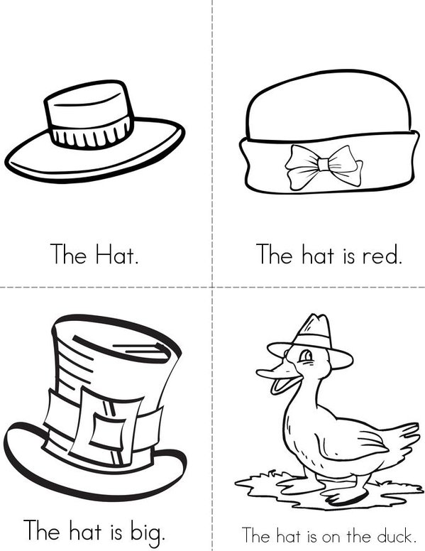 The Hat Mini Book - Sheet 1