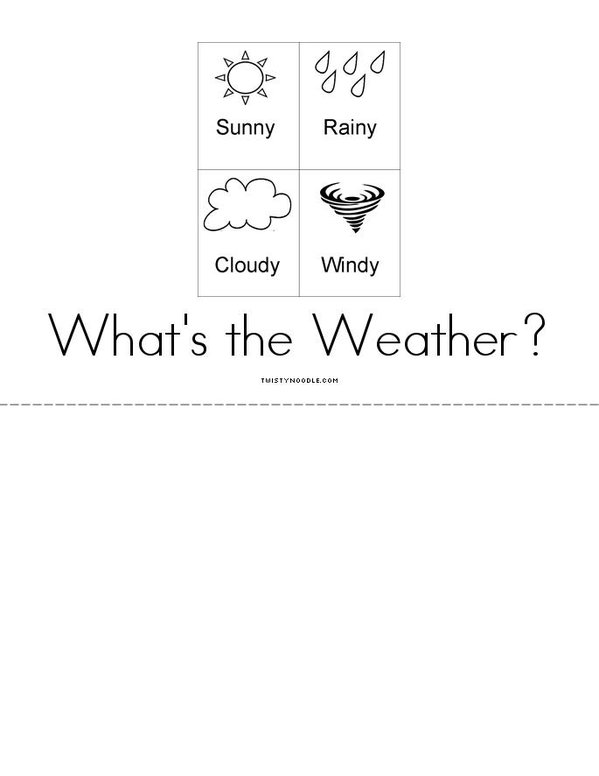 Weather Mini Book - Sheet 3