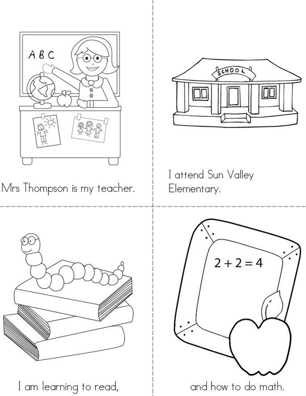 Our First Grade Class Mini Book - Sheet 1