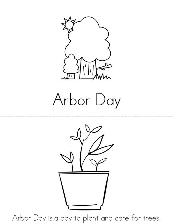 Arbor Day Mini Book - Sheet 1