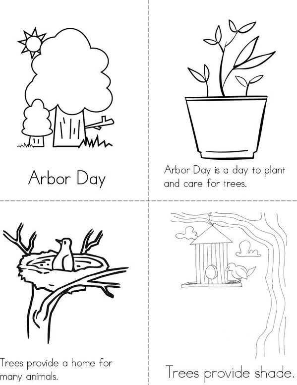 Arbor Day Mini Book - Sheet 1