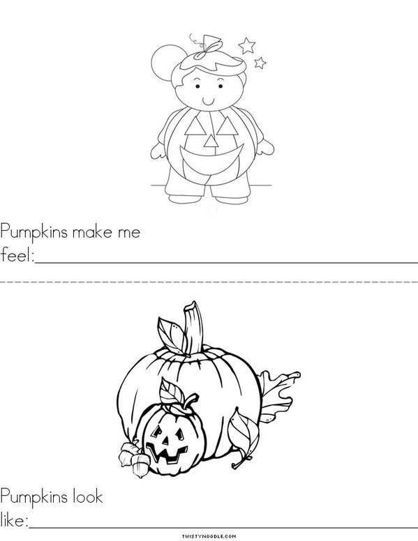 Pumpkins Mini Book - Sheet 2