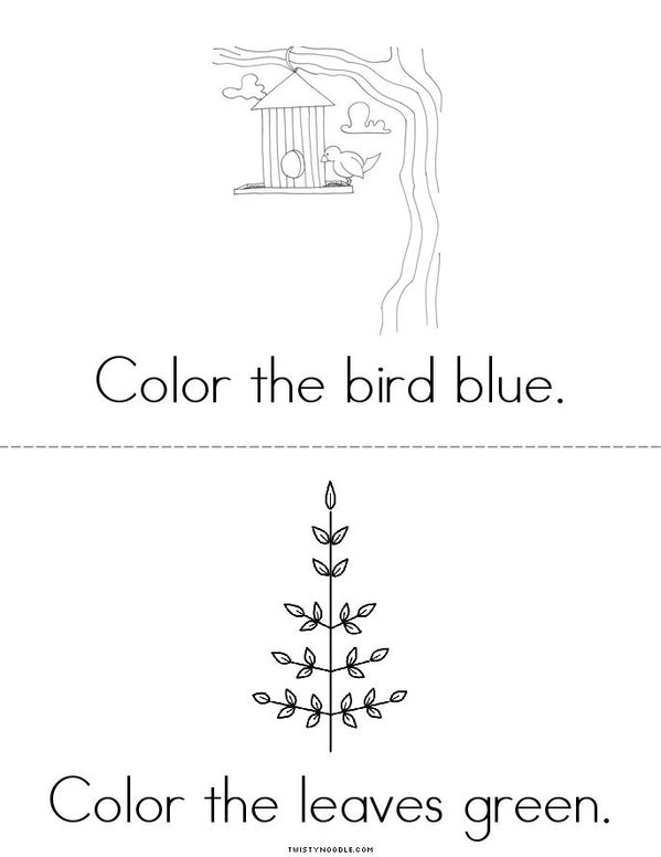 Arbor Day Coloring Mini Book - Sheet 2