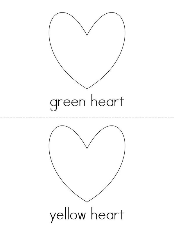 Heart Colors Mini Book - Sheet 2