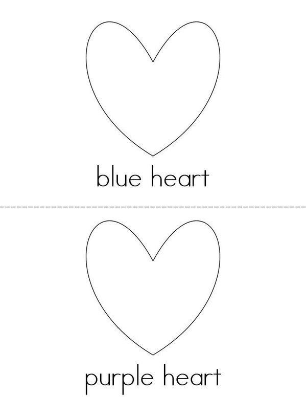 Heart Colors Mini Book - Sheet 3