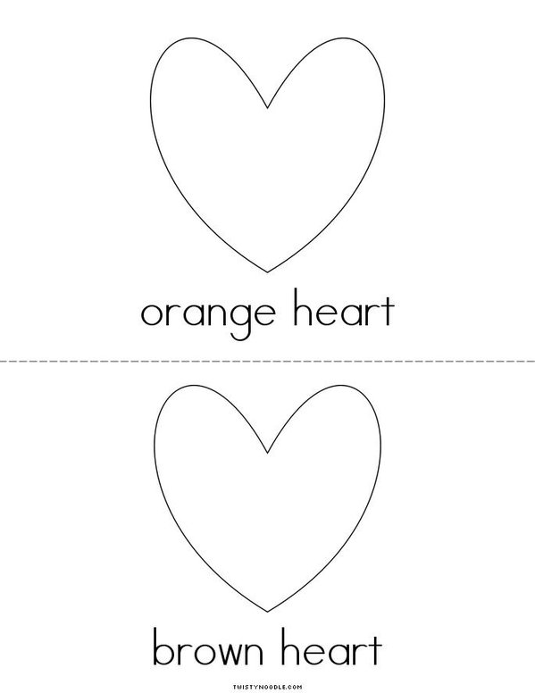 Heart Colors Mini Book - Sheet 4
