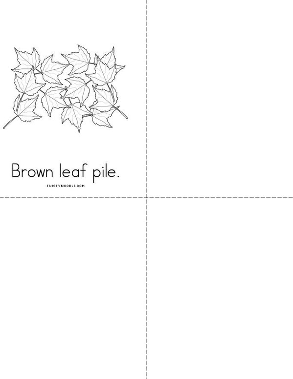 Autumn Leaves Mini Book - Sheet 2