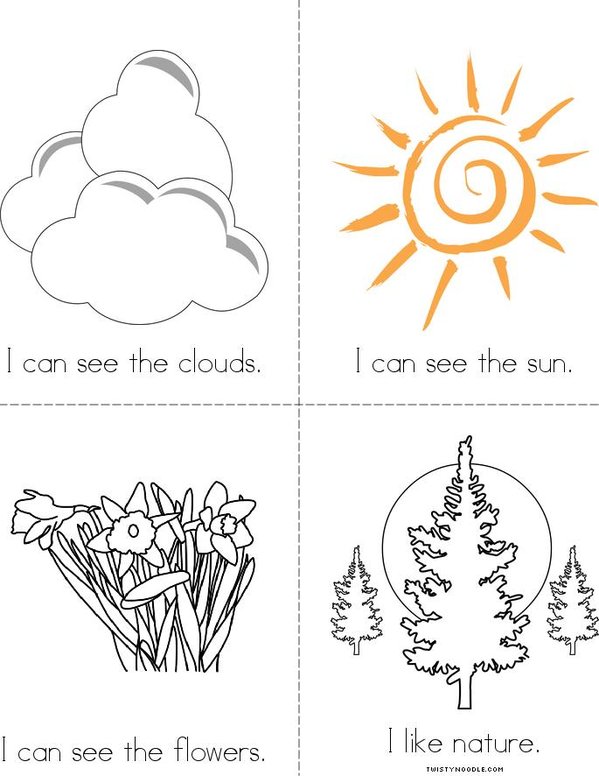 I Can See Nature Mini Book - Sheet 2