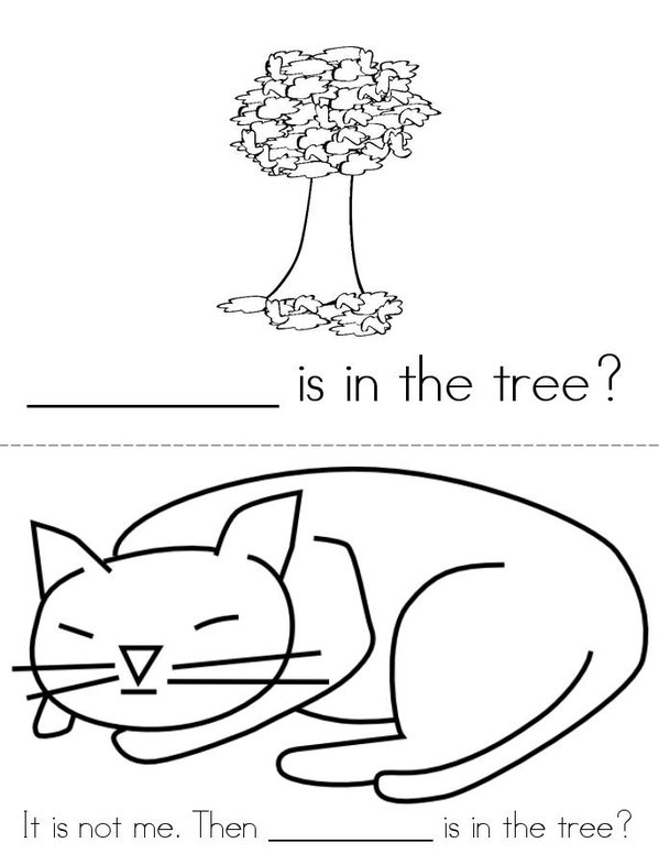 Who is in the tree? Mini Book - Sheet 1