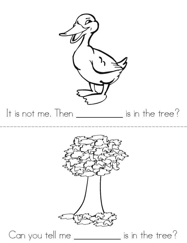 Who is in the tree? Mini Book - Sheet 2