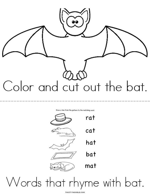 Where is bat? Mini Book - Sheet 3