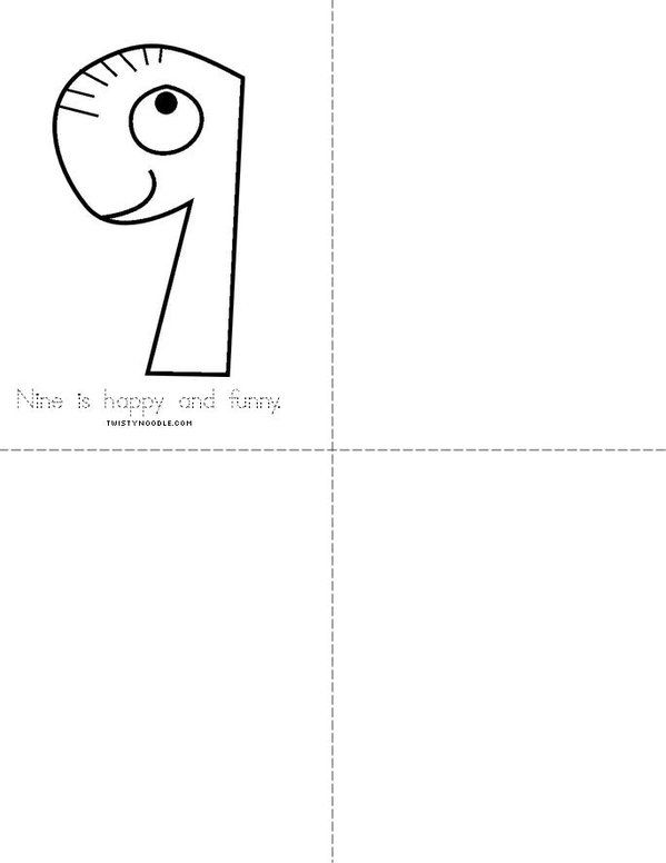 Funny Numbers Mini Book - Sheet 3