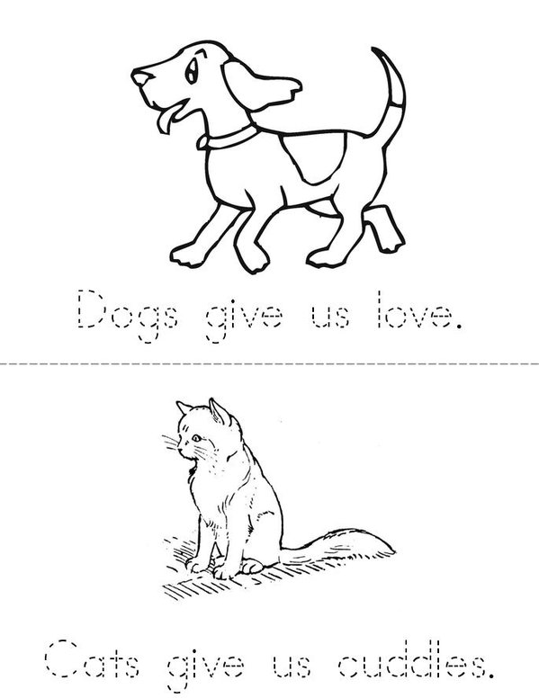 Animals give us gifts Mini Book - Sheet 3