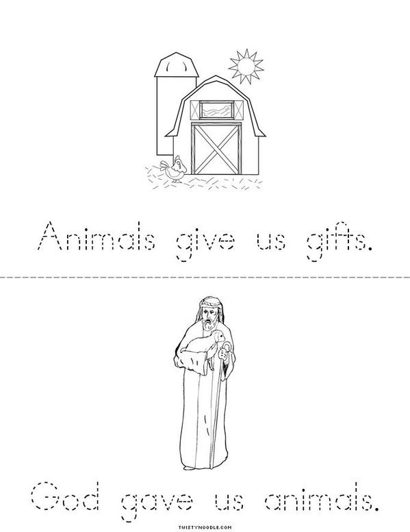 Animals give us gifts Mini Book - Sheet 5