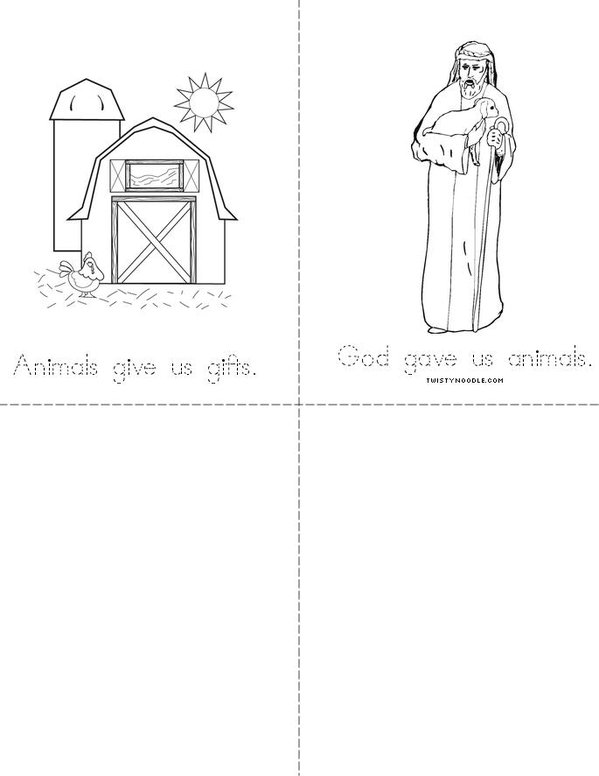 Animals give us gifts Mini Book - Sheet 3